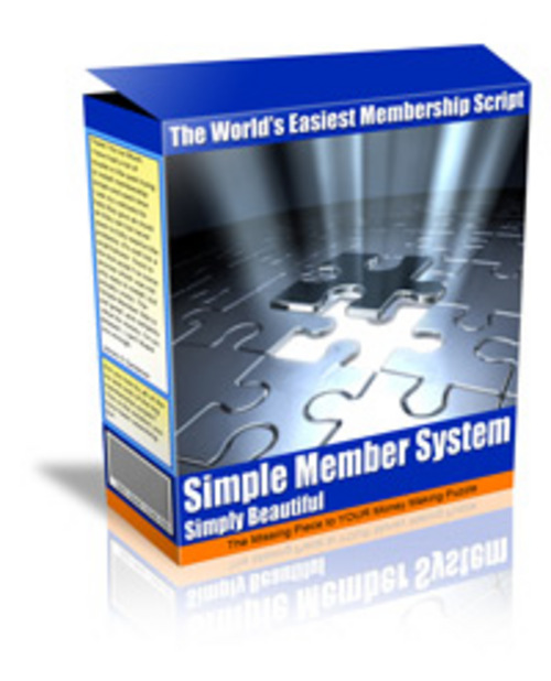Product picture Simple Member System Script - and Master Resell Rights