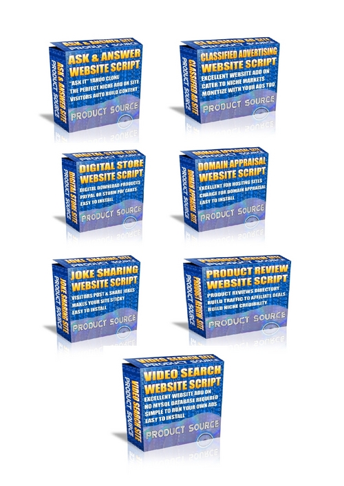 Product picture BRAND NEW JULY 2009    7 PHP Website Scripts